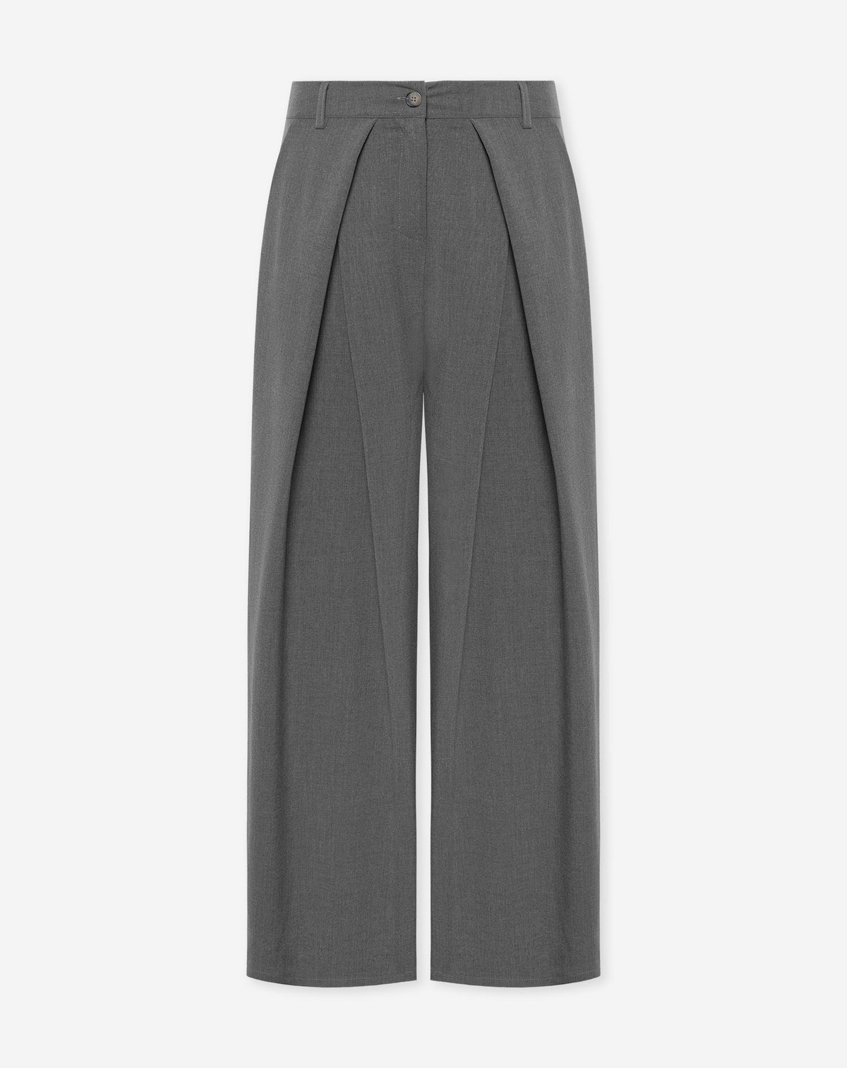 LEA WIDE LEG PLEATED PANTALON PETITE GREY
