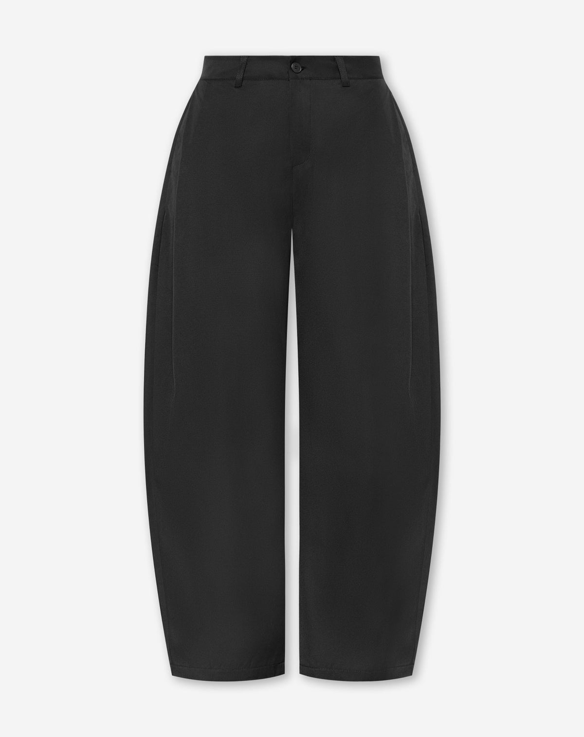 PLEATED BARREL PANTS ZWART