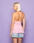 LIZZA RUFFLE HALTER TOP LICHTROZE