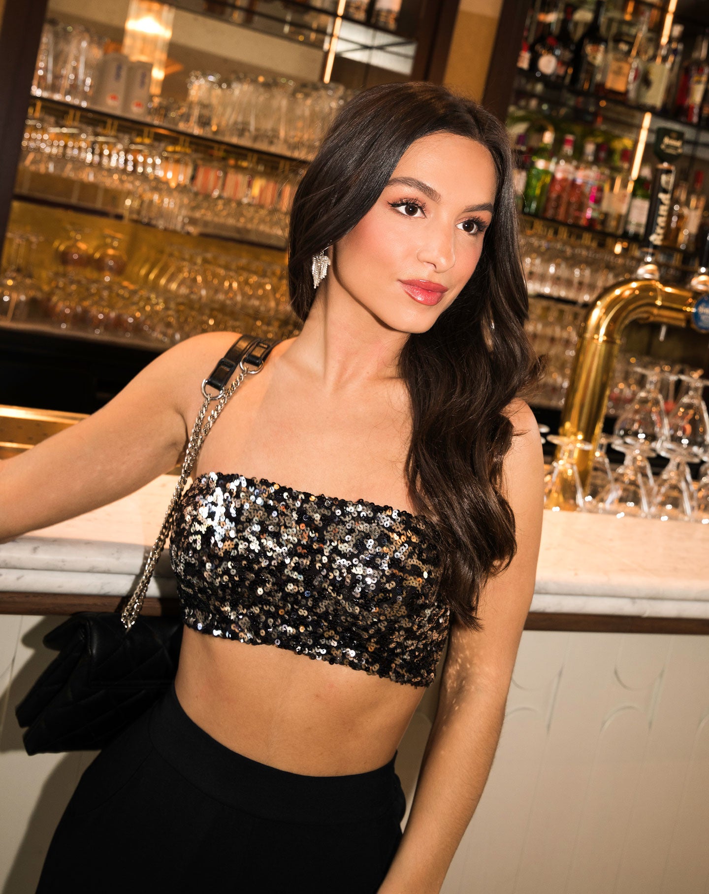 Black sale sparkly bandeau