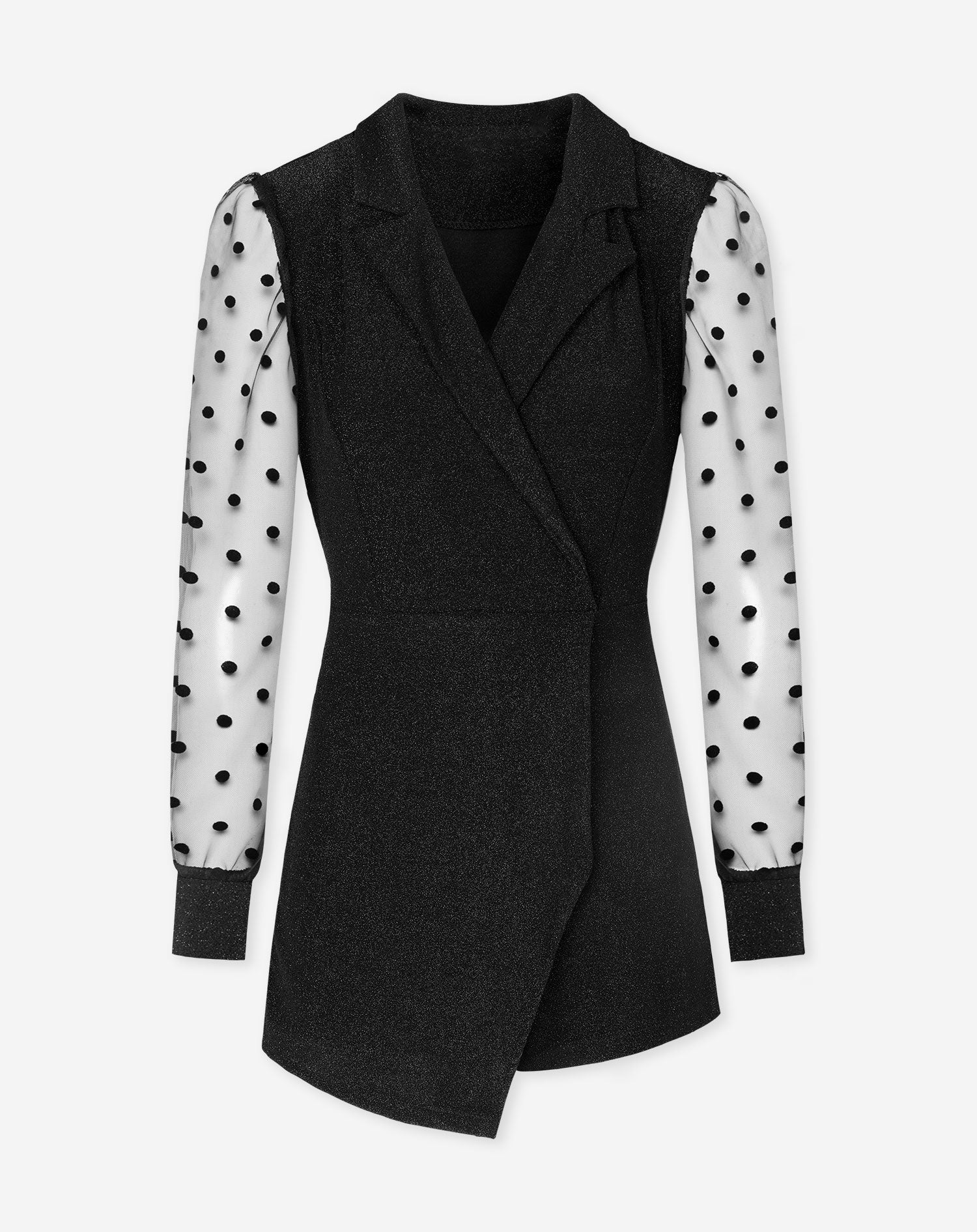 ROSE DOTS PLAYSUIT BLACK