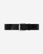HAZEL CROCO LEATHER BELT ZWART