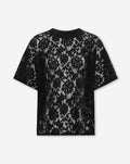 LACE TEE ZWART