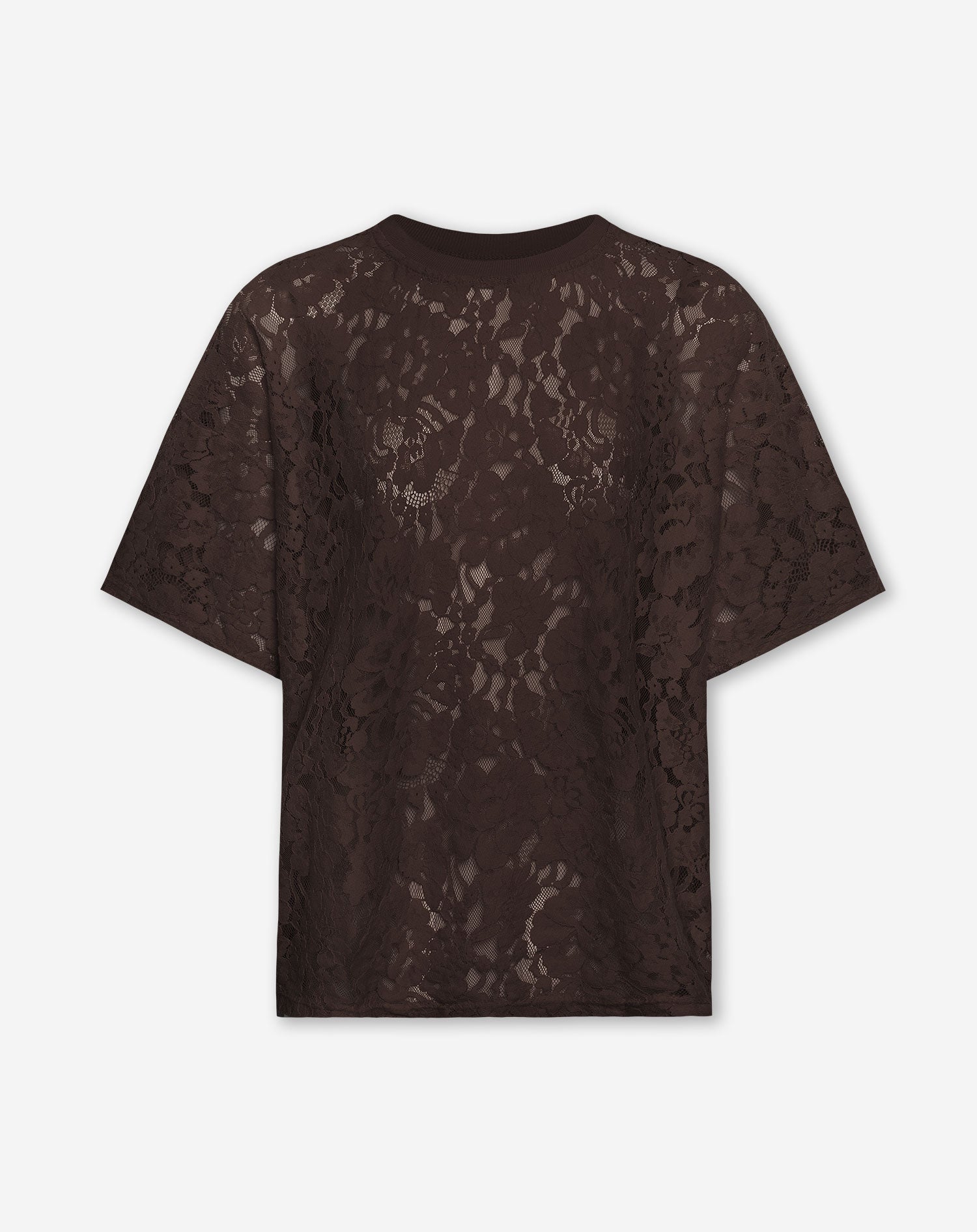 LACE TEE DONKERBRUIN