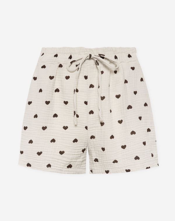 HEART MOUSSELINE SHORTS BRUIN