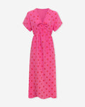 MOUSSELINE FLOWER BOW MAXI DRESS PINK