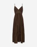 ZAYA VISCOSE MAXI DRESS DONKERBRUIN