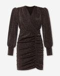 MAE GLITTER DRESS BROWN