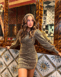 MAE GLITTER DRESS GOLD