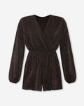 GLITTER PLAYSUIT BROWN