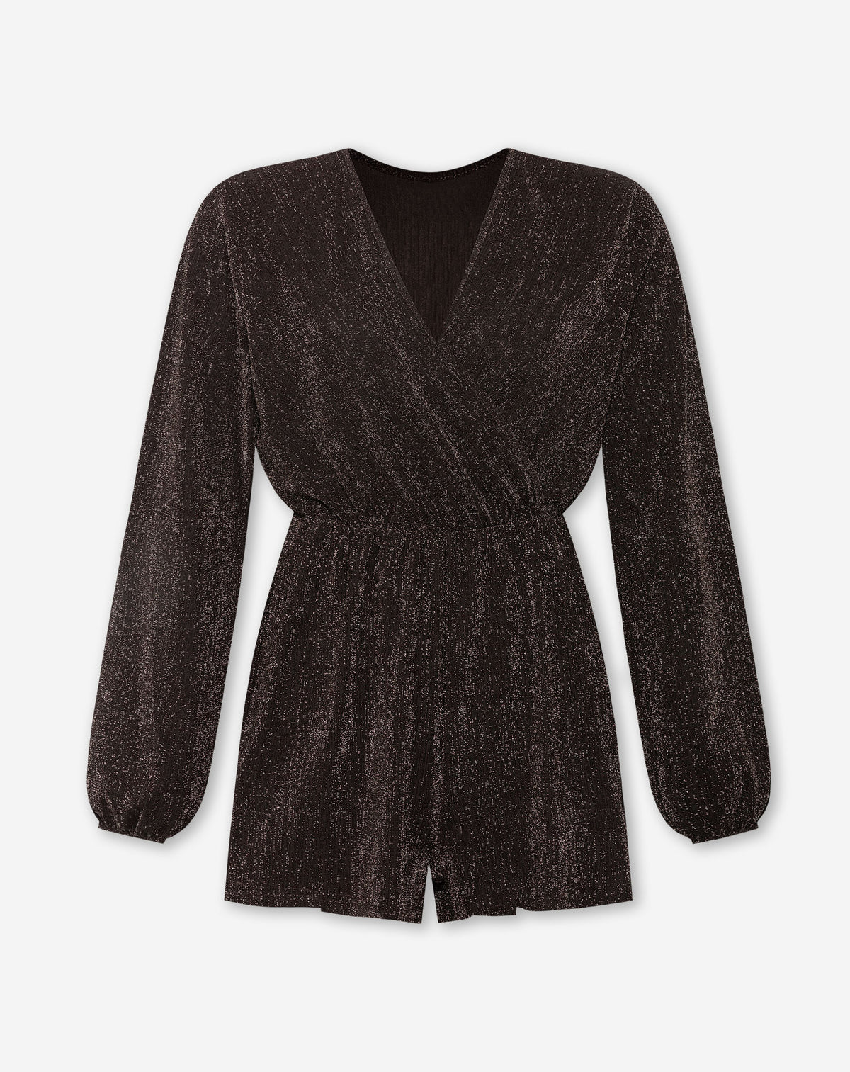 GLITTER PLAYSUIT BROWN