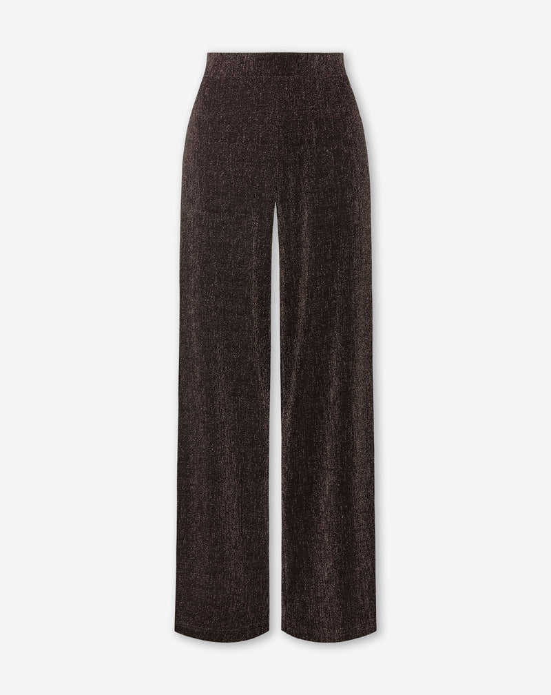 JOANY GLITTER PANTALON DARK BROWN