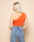 SLEEVELESS RUCHED TOP ORANGE