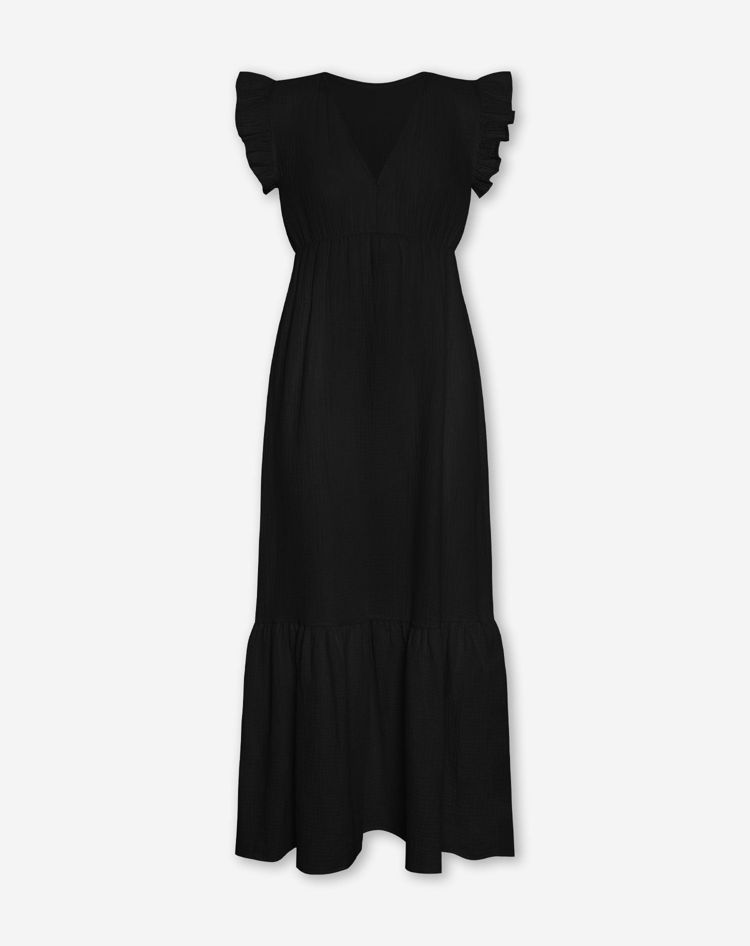 MALANI MUSSELINE MAXI DRESS BLACK