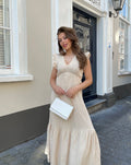 MALANI MOUSSELINE MAXI DRESS BEIGE