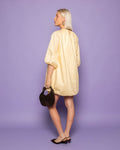 BLOSSOM BUBBLE HEM DRESS BUTTER YELLOW
