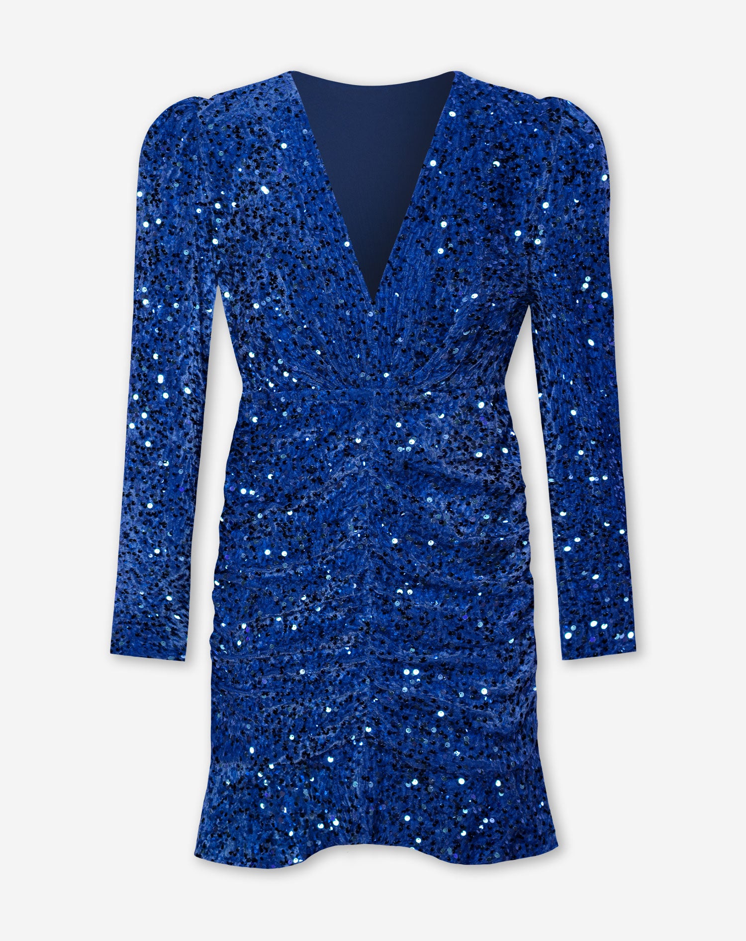 MILEY VELVET SEQUIN DRESS ROYAL BLUE