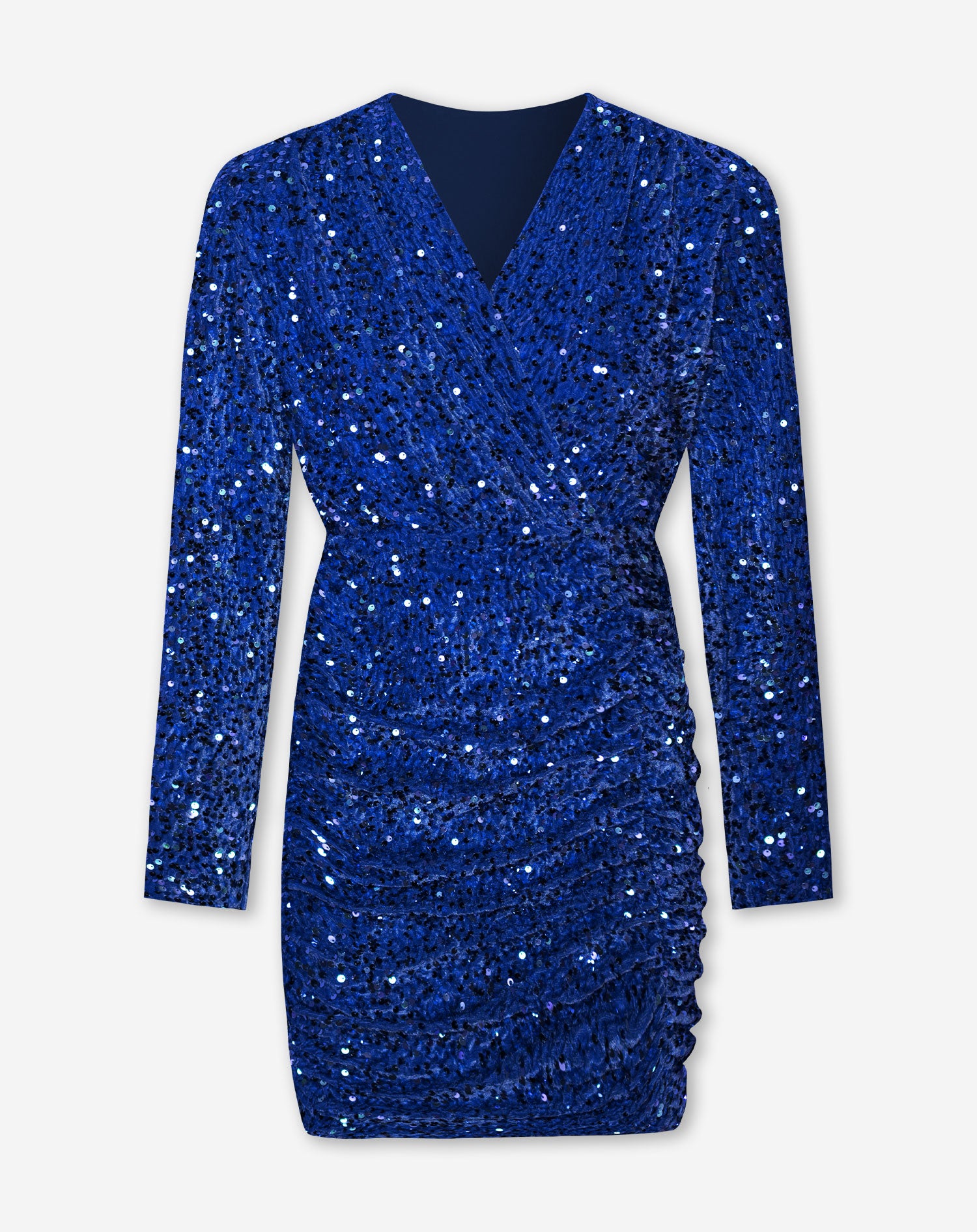 MAE VELVET SEQUIN DRESS ROYAL BLUE