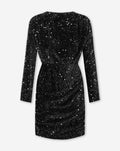 JOSH VELVET SEQUIN DRESS BLACK
