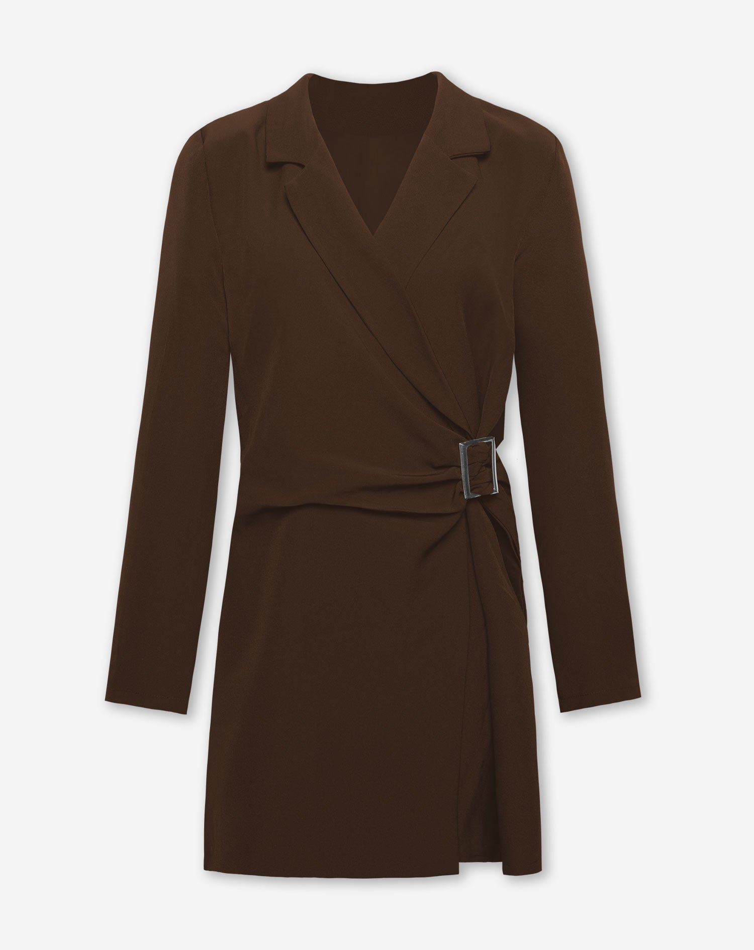 LUNA BLAZER DRESS BROWN