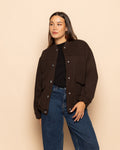 GRACIE BOMBER JACKET BROWN