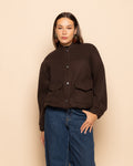 GRACIE BOMBER JACKET BROWN