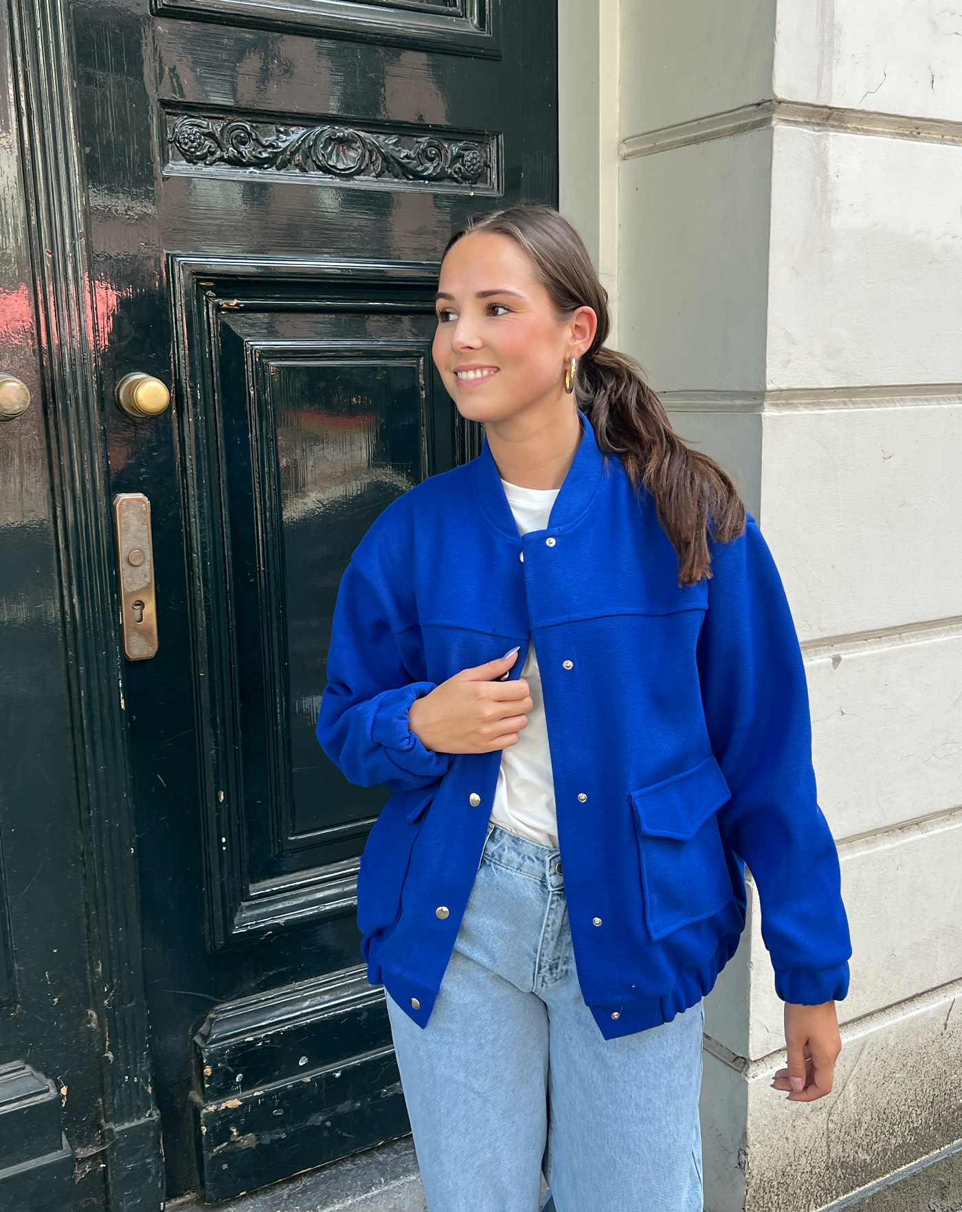 GRACIE BOMBER JACKET ROYAL BLUE