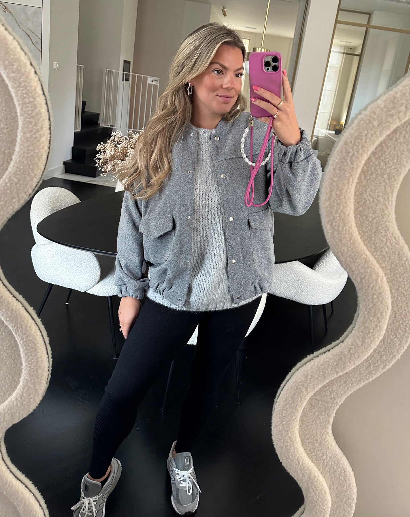 GRACIE BOMBER JACKET GRIJS | Most Wanted