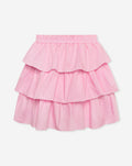 BREA POPLIN RUFFLE SKIRT ROZE