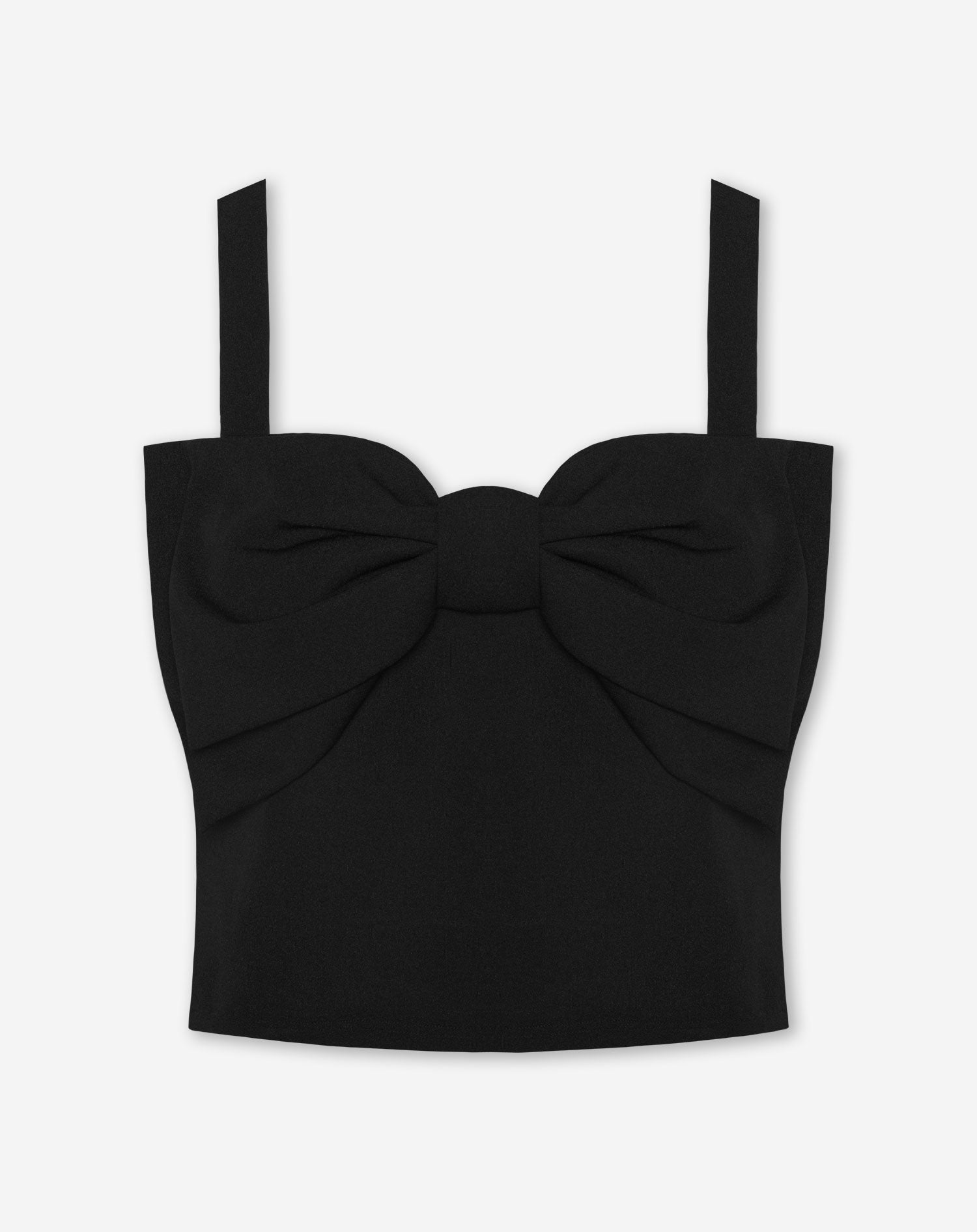 BOW CROPPED TOP BLACK