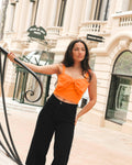 BOW CROPPED TOP ORANGE