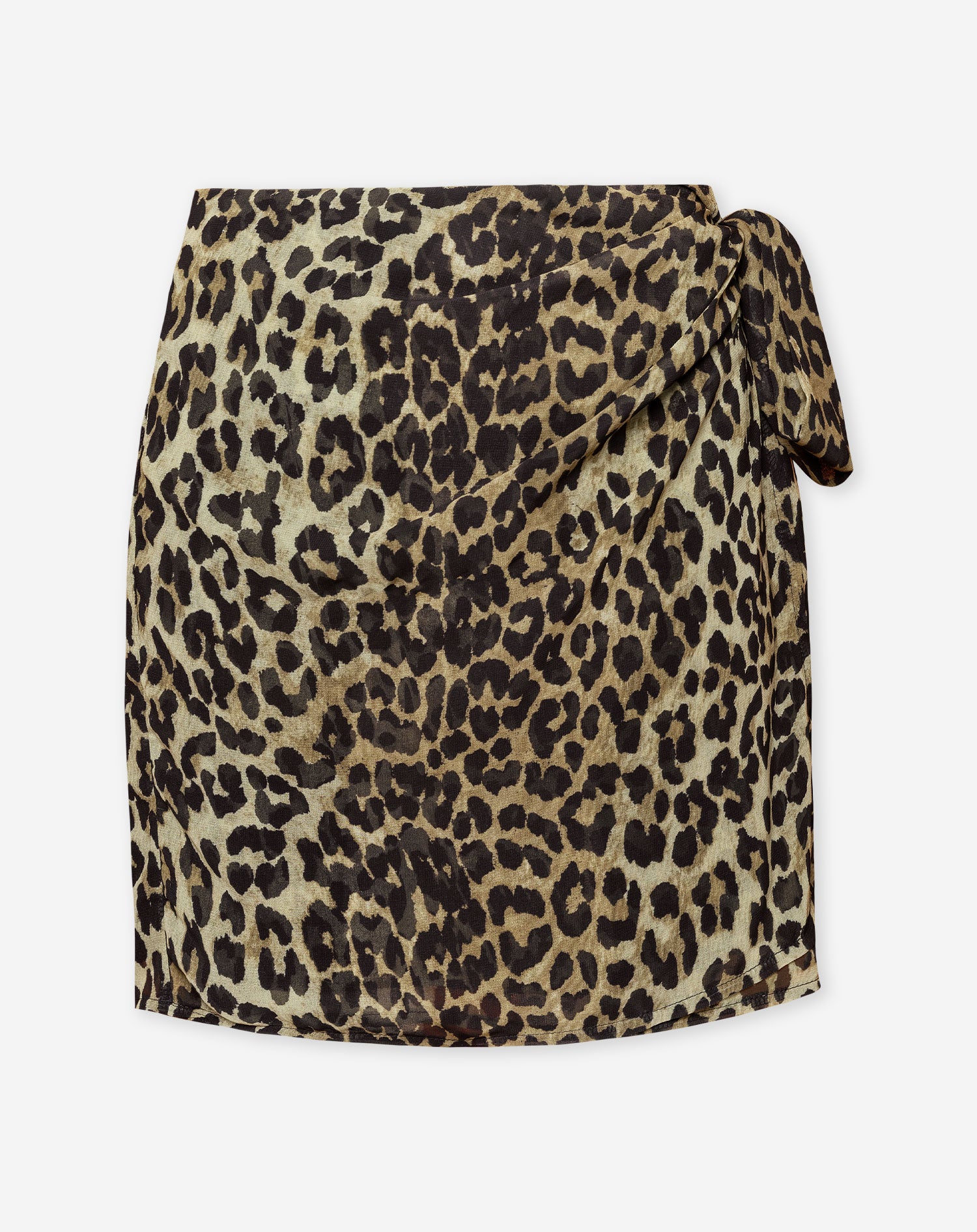 Leopard wrap skirt short best sale