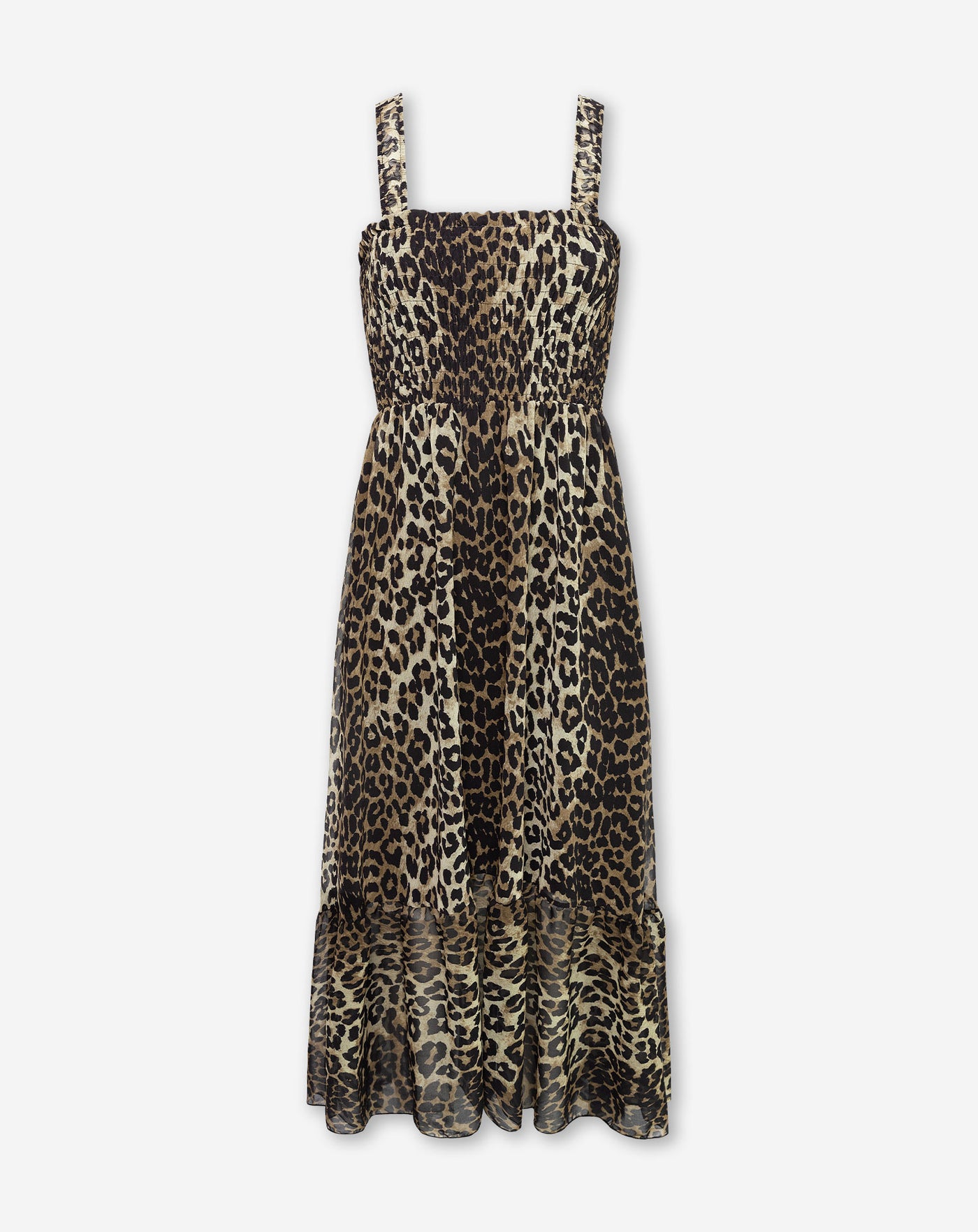 Gorgeous Star By Julien MacDonald Leopard Ruffle Midi Dress UK8 HT149 main image 0