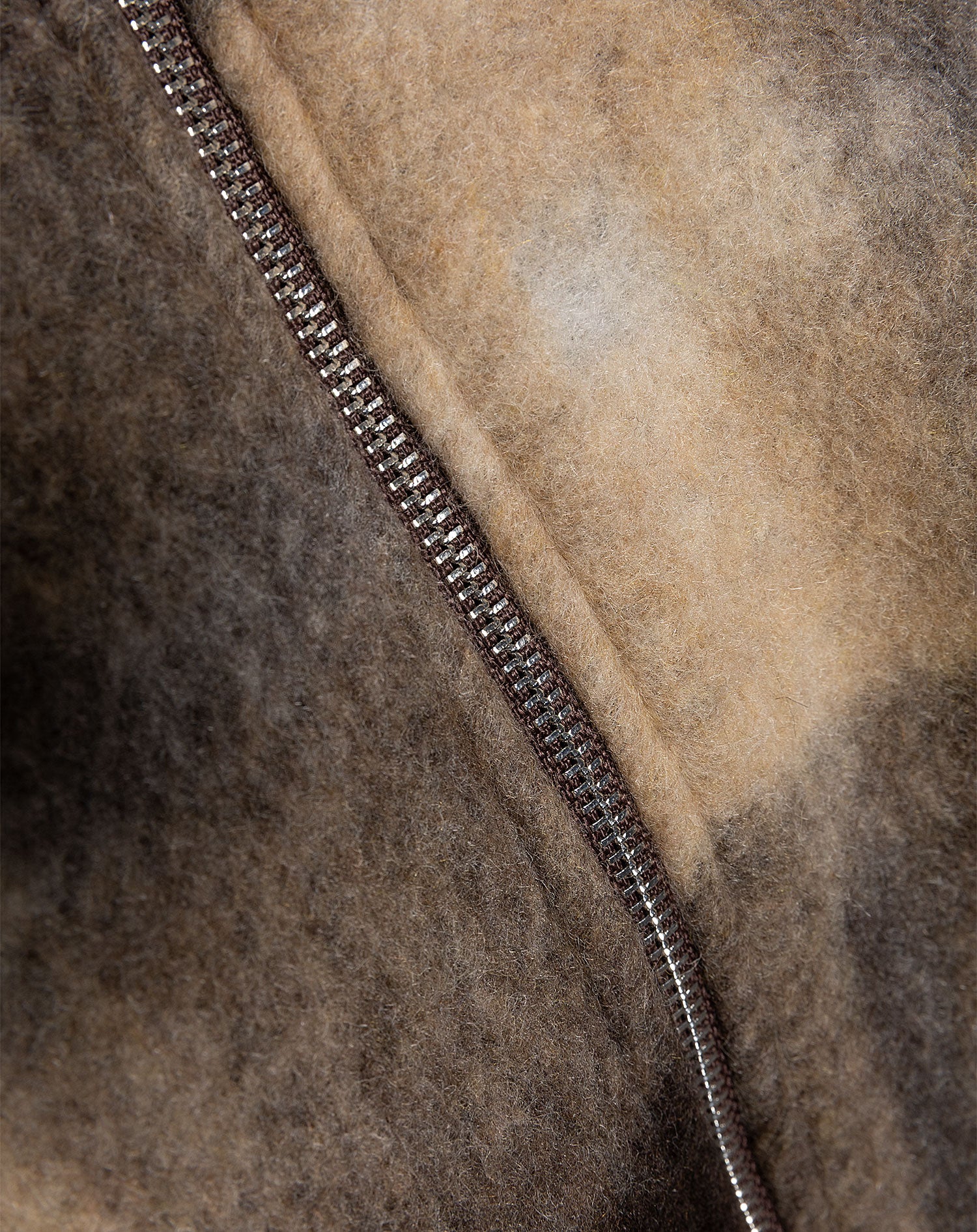 CHECKED BUBBLE HEM JACKET BROWN