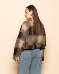CHECKED BUBBLE HEM JACKET BRUIN