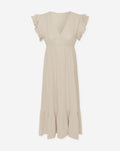JAZMIN MOUSSELINE MAXI DRESS BEIGE