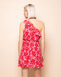 ROSE ONE SHOULDER RUFFLE DRESS