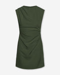 SOFIA RUCHED DRESS ARMY GREEN