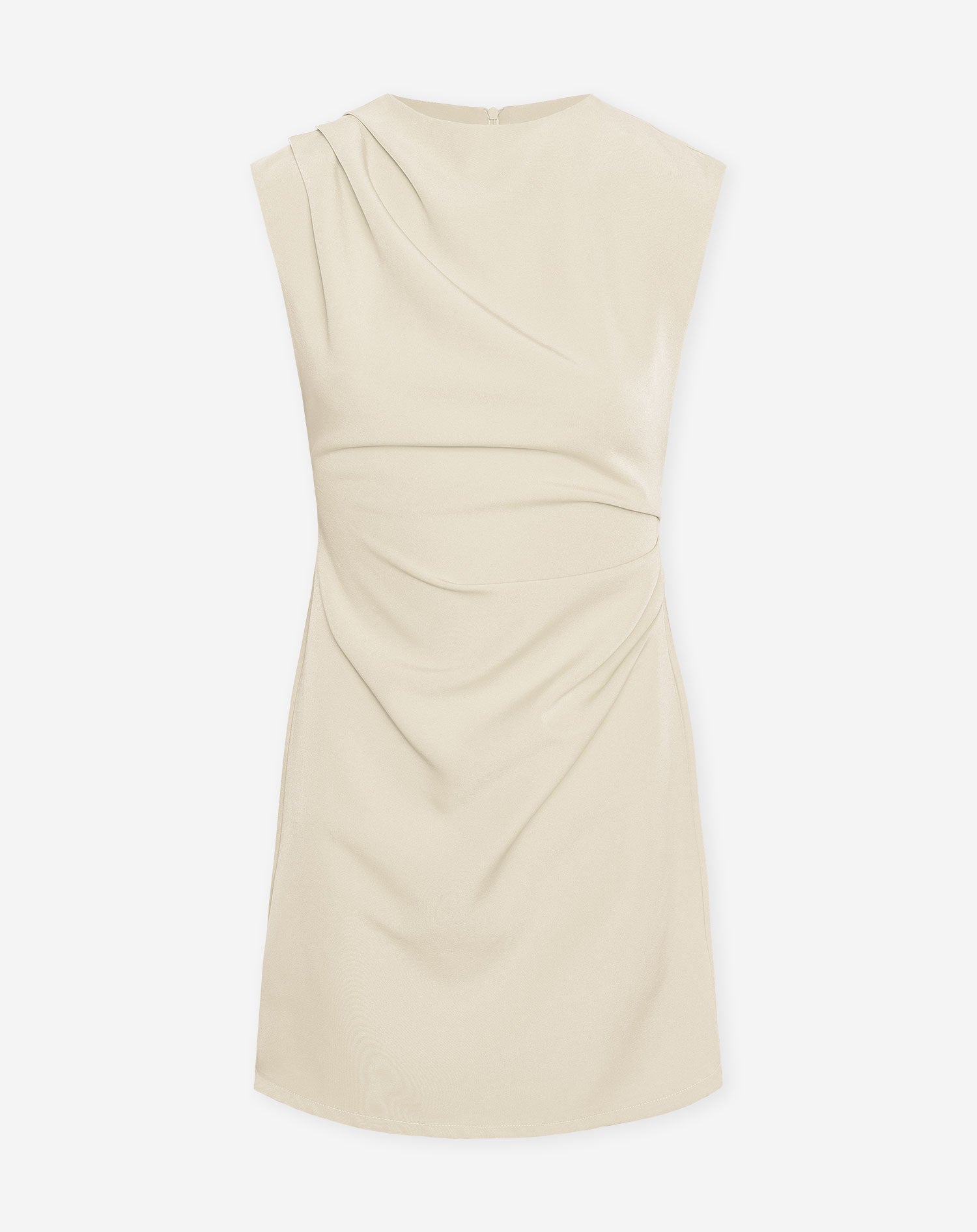SOFIA RUCHED DRESS BEIGE | Most Wanted SOFIA RUCHED DRESS BEIGE | Most Wanted
