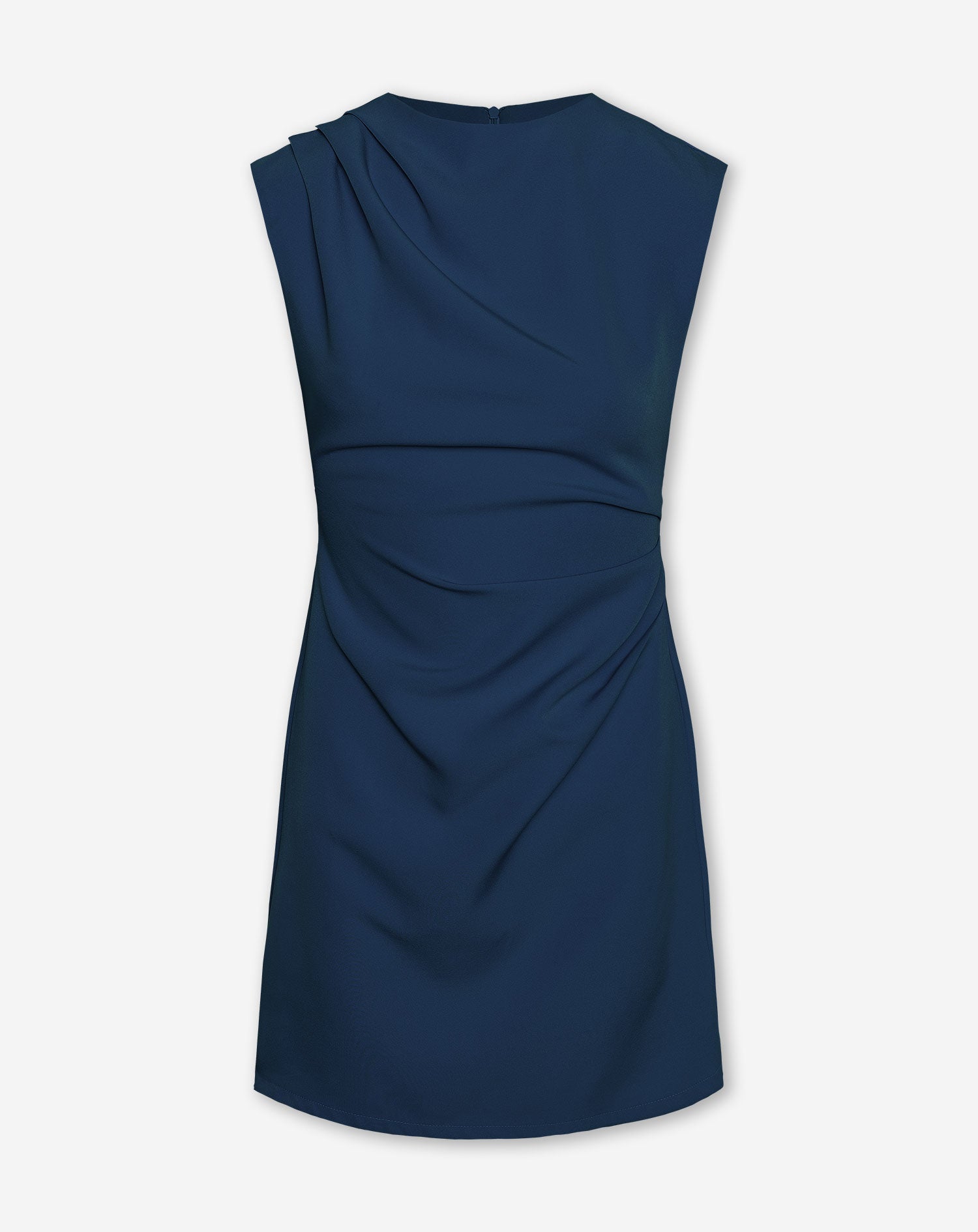 SOFIA RUCHED DRESS NAVY