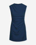 SOFIA RUCHED DRESS NAVY BLUE