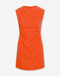 SOFIA RUCHED DRESS ORANGE 