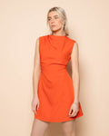 SOFIA RUCHED DRESS ORANGE 