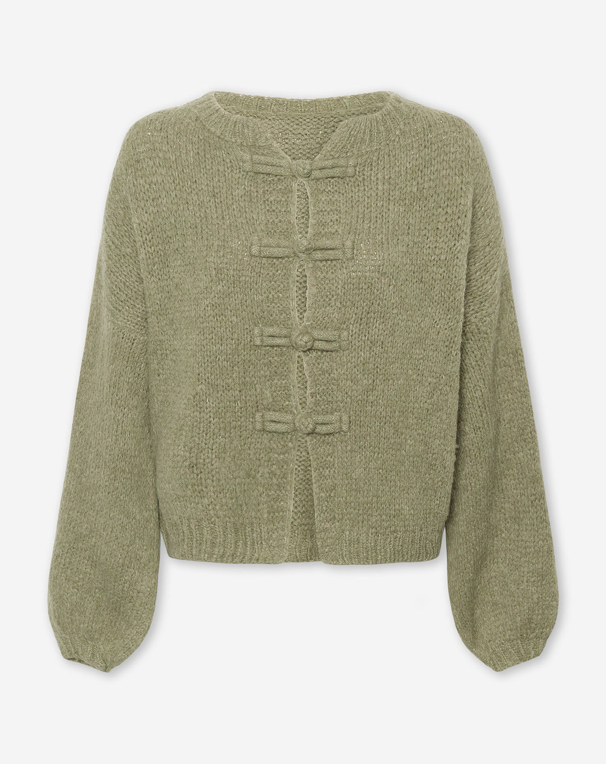 MANDARIN CARDIGAN ARMY GREEN