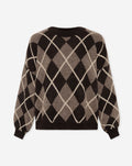 JAYLIN CHECK KNIT BROWN