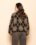 JAYLIN CHECK KNIT BROWN