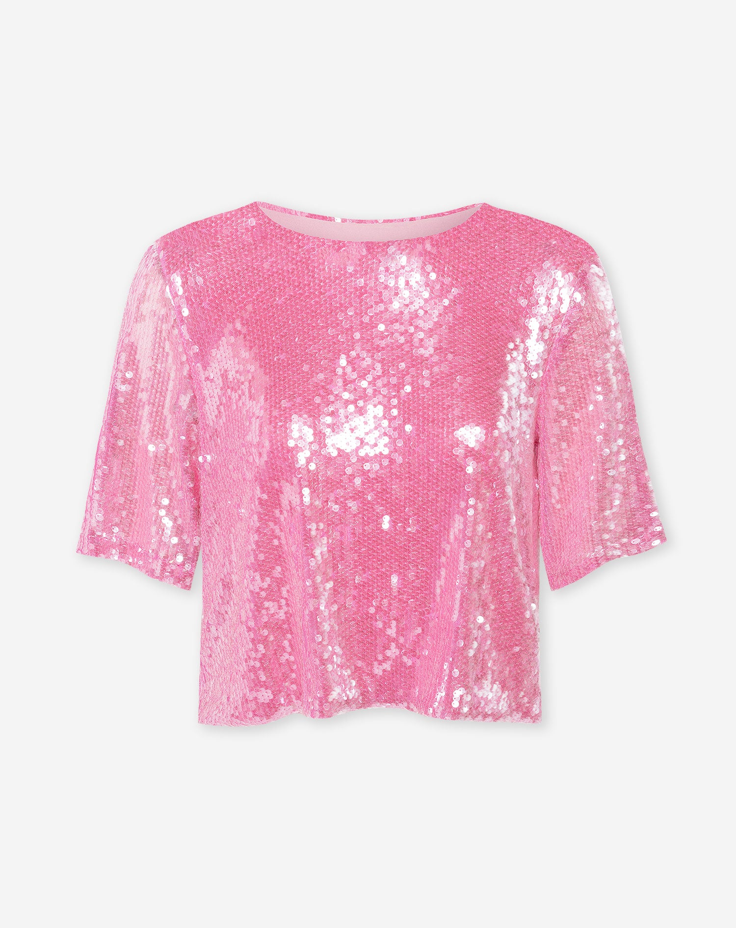 Pink glitter tops best sale