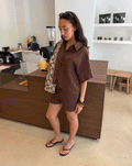 ROSA COTTON BLOUSE BRUIN