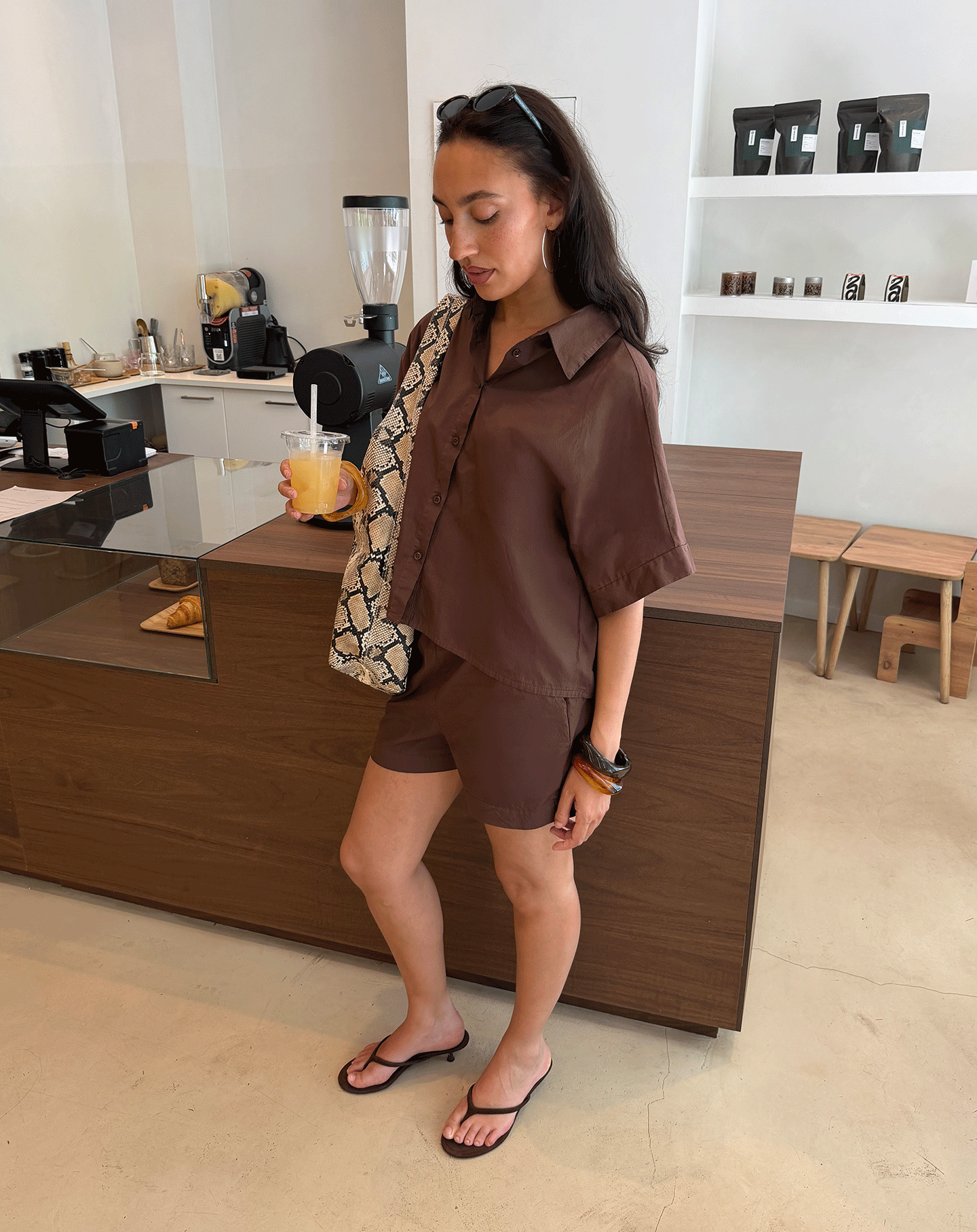 ROSA COTTON BLOUSE BRUIN