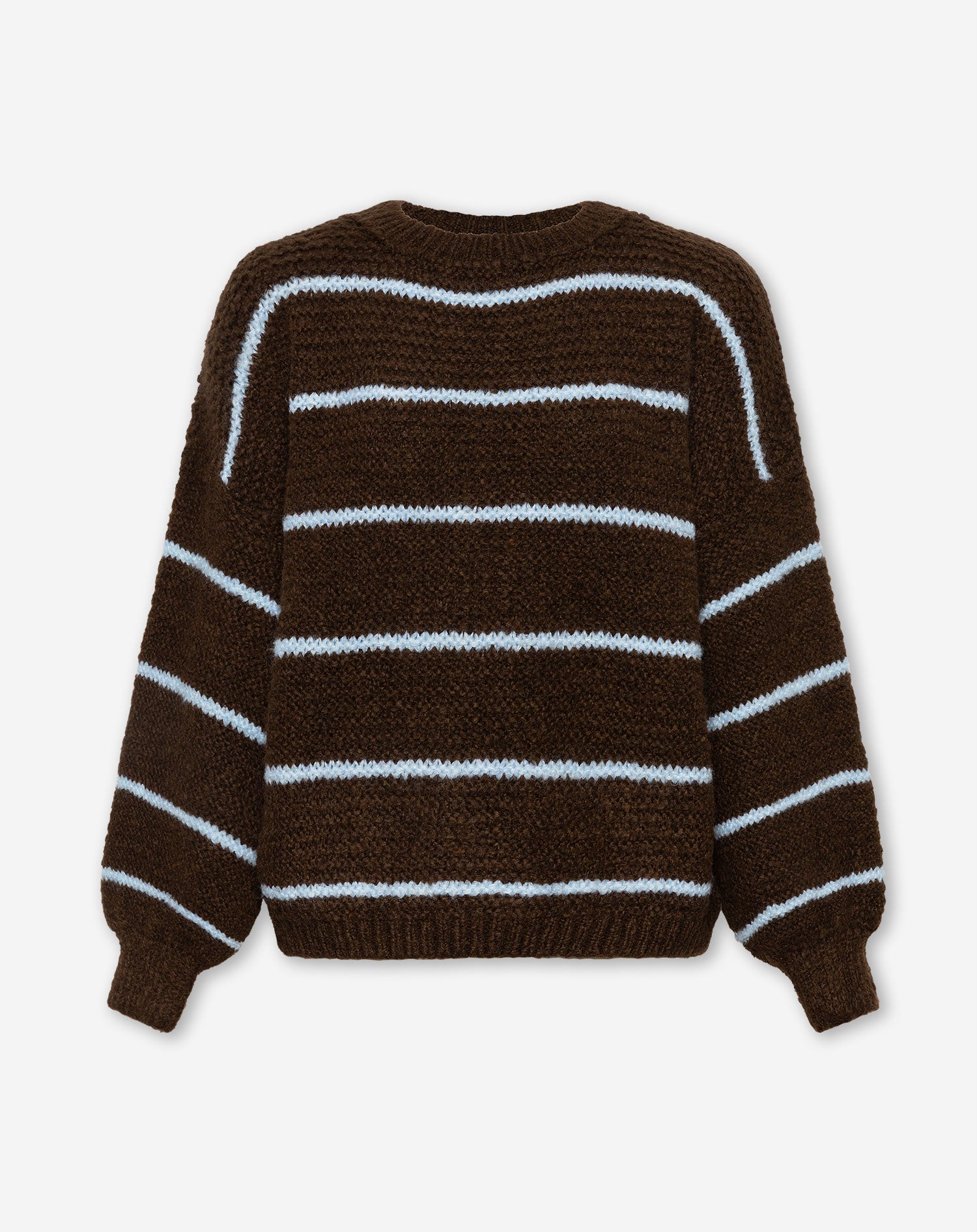 AIMEE SMALL STRIPE KNIT BROWN